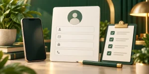 Minh họa biểu mẫu tạo tài khoản và các bước kiểm tra